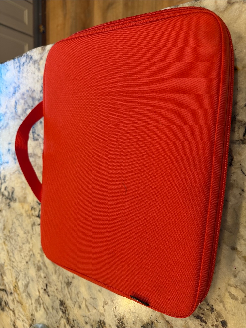 IKEA Kids Wooden Drawing Case with Red Handle and Trim